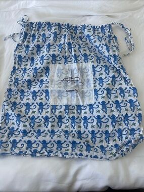 Roberta Roller Rabbit Blue Monkey Laundry Bag
